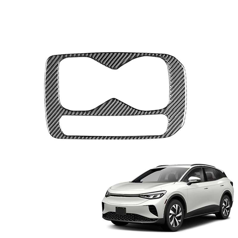 Central Console Water Cup Holder Frame Panel Cover Trim Carbon Fiber for ID.4 ID4 2021 2022 2023 Int