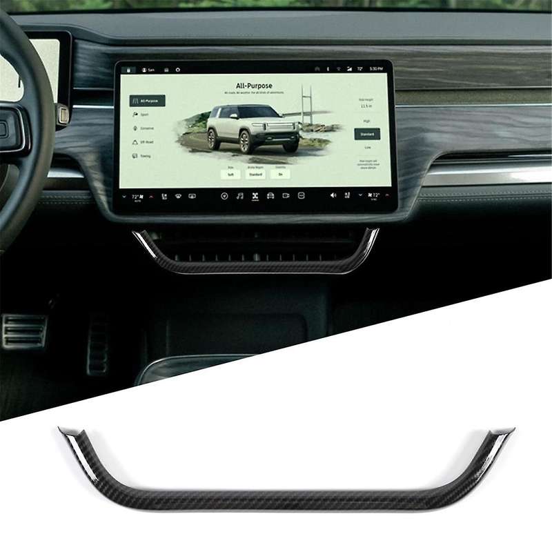 Central Control Air Conditioner Vent Frame Trim for R1T R1S 2022-2024 Accessories Carbon Fiber