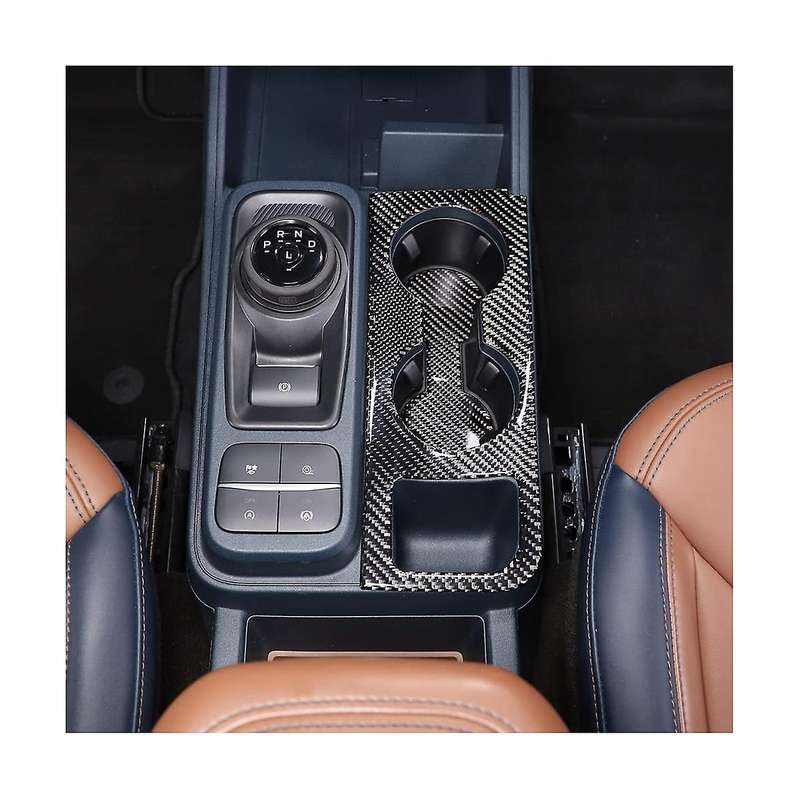 Central Control Cup Holder Panel Cover Sticker Decoration for 2022 2023 Accessories - Soft Carbon F