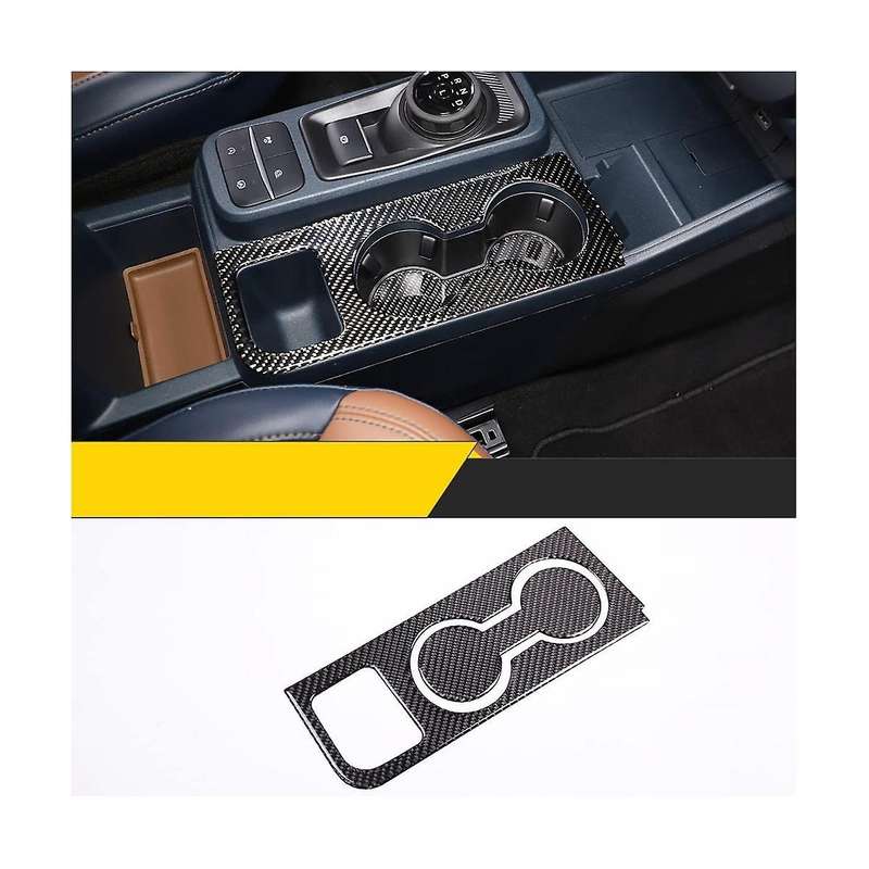Central Control Cup Holder Panel Cover Sticker Decoration for 2022 2023 Accessories - Soft Carbon F