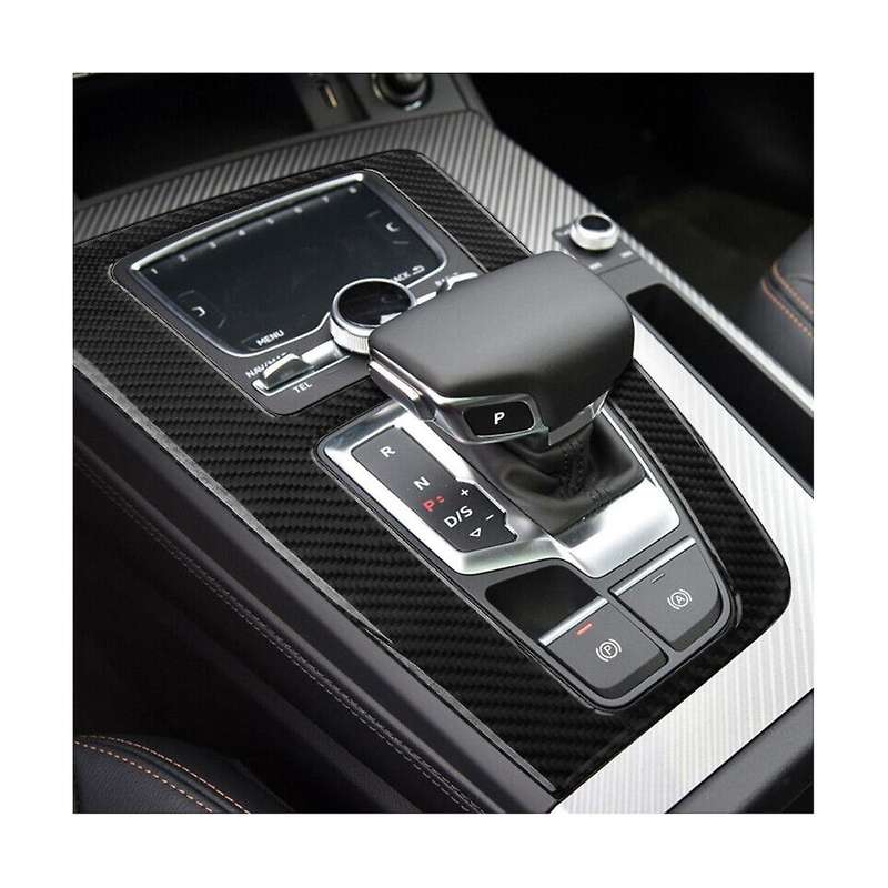 Central Control Gear Shift Panel Cover Trim Sticker Decoration Carbon Fiber for Q5 2018-2023 Interi