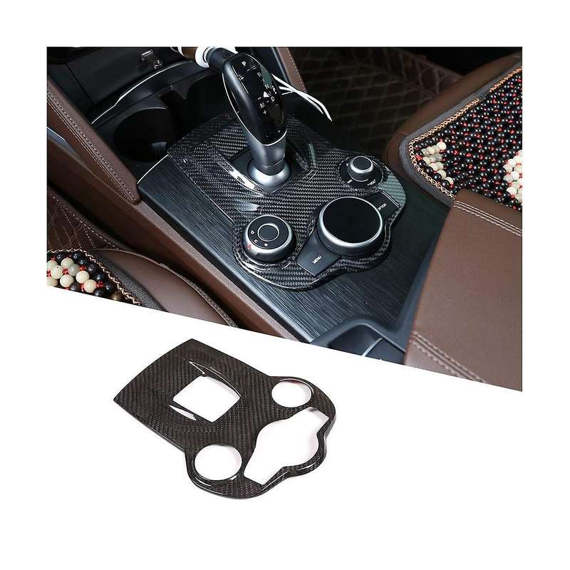 Central Control Gear Panel Cover Trim Decorate Dry Carbon Fiber for Stelvio 2017-2019 Accessories