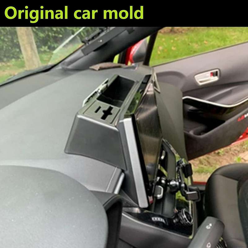 Central Control Dashboard Storage Box for 2019+ Accessories Organizer Card Holder with Number Plate