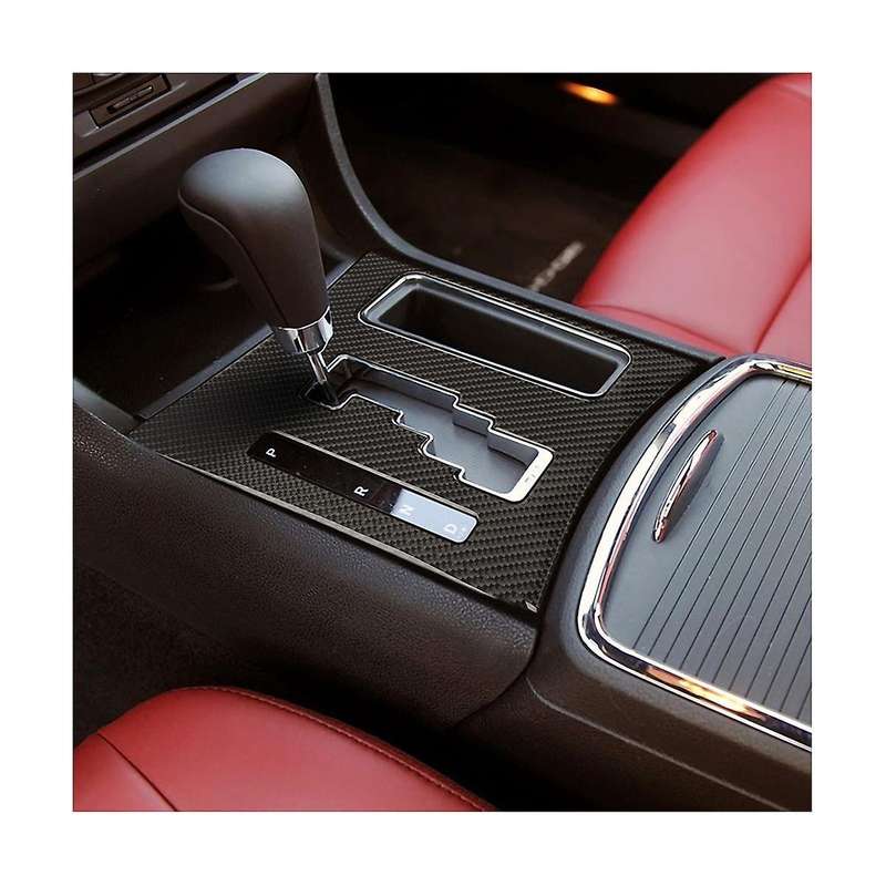 Central Control Gear Panel Decoration for Charger 2011-2014 Accessories - Soft Carbon Fiber