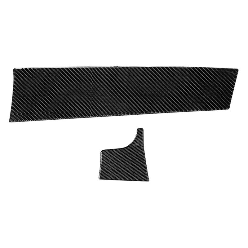 Central Control Dashboard Panel Carbon Fiber Black Cover Trim LHD Car Decorative Stickers for- 2010-