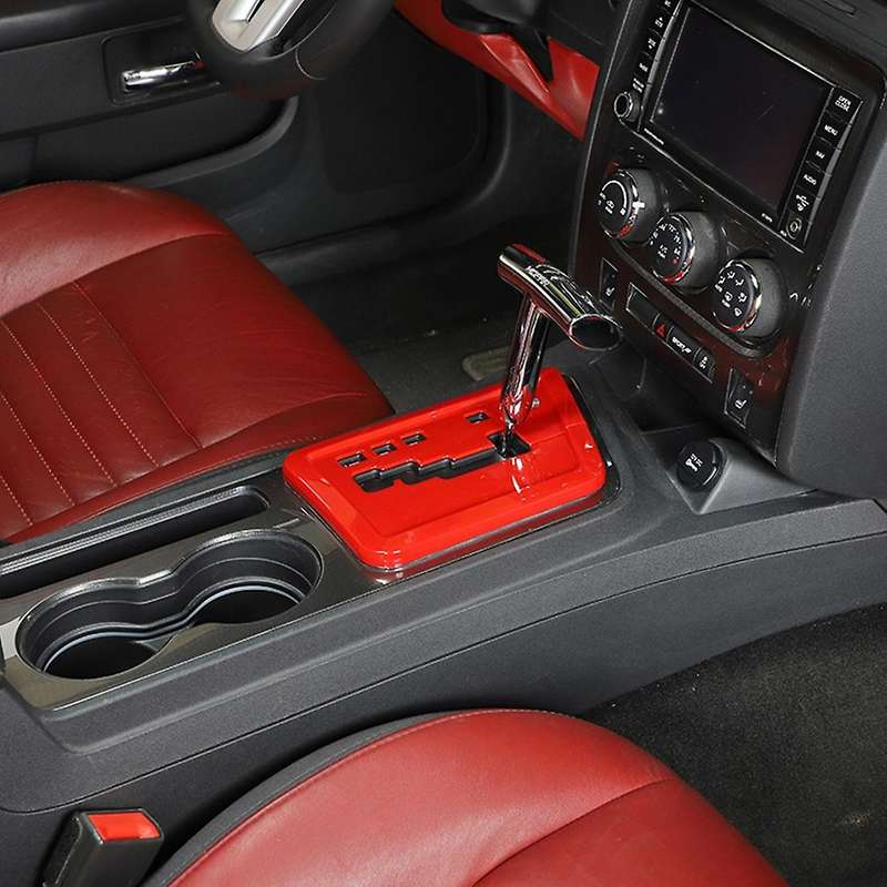 Central Control Gear Panel Cover Trim ABS Interior Accessories for 2009-2014 (Red)
