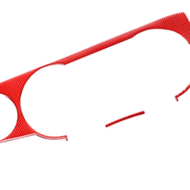 Central Control Dashboard Interior Trim Cover Kit for 2009-2013 Car Interior Accessories, Red Carbon