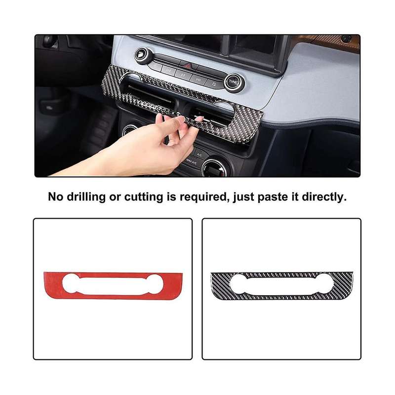 Central Control Multimedia Knob Button Frame Cover Trim for 2022 2023 Accessories - Soft Carbon Fib