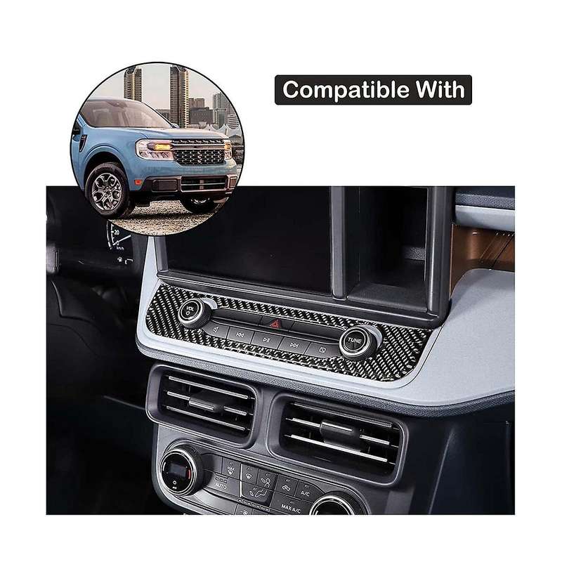 Central Control Multimedia Knob Button Frame Cover Trim for 2022 2023 Accessories - Soft Carbon Fib
