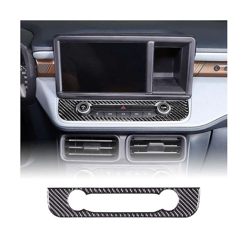 Central Control Multimedia Knob Button Frame Cover Trim for 2022 2023 Accessories - Soft Carbon Fib