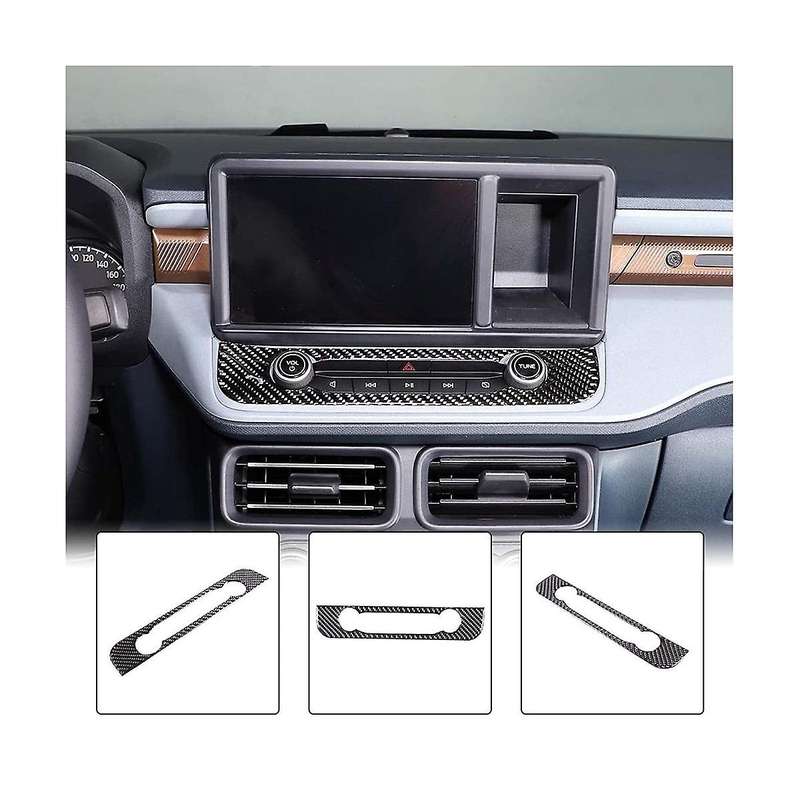 Central Control Multimedia Knob Button Frame Cover Trim for 2022 2023 Accessories - Soft Carbon Fib