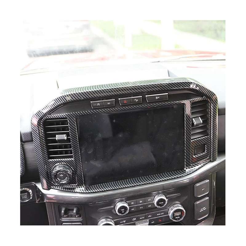 Central Control Navigation Screen Panel Cover Trim for 2021 2022 2023 Accessories - Abs Carbon Fibe