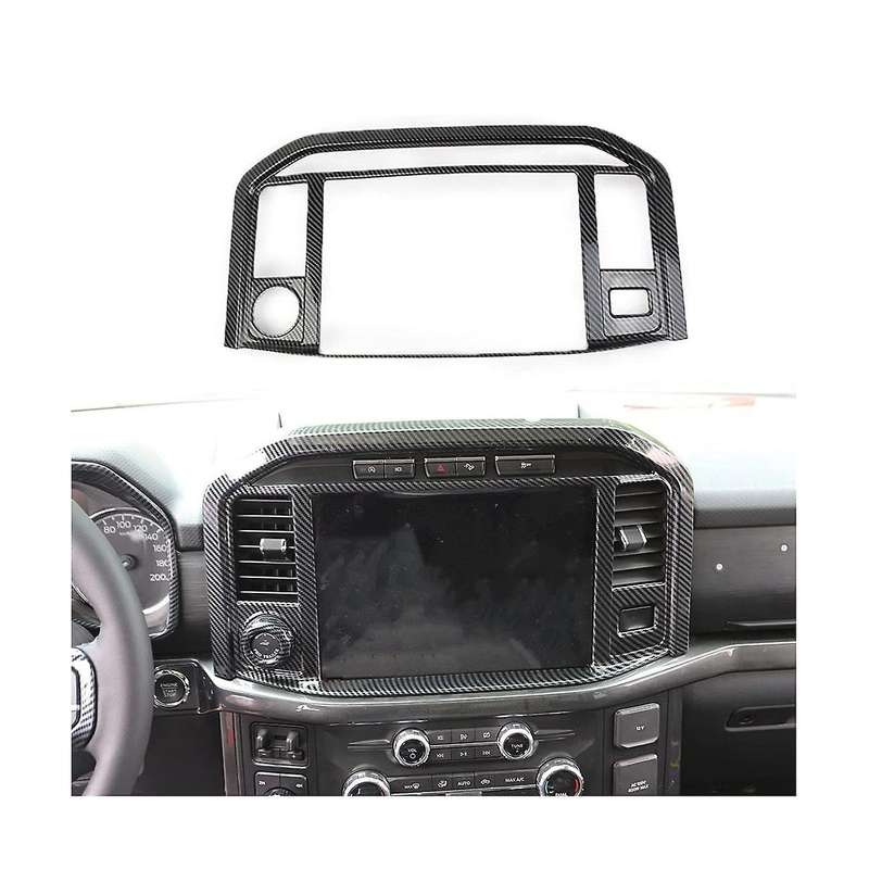 Central Control Navigation Screen Panel Cover Trim for 2021 2022 2023 Accessories - Abs Carbon Fibe