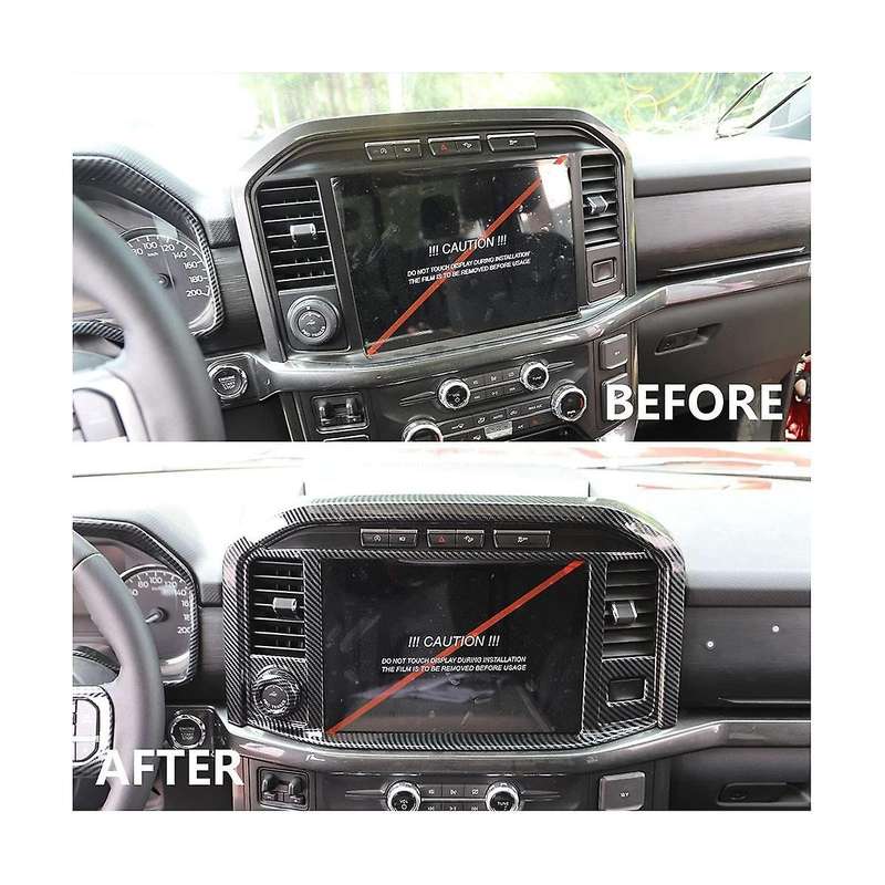 Central Control Navigation Screen Panel Cover Trim for 2021 2022 2023 Accessories - Abs Carbon Fibe