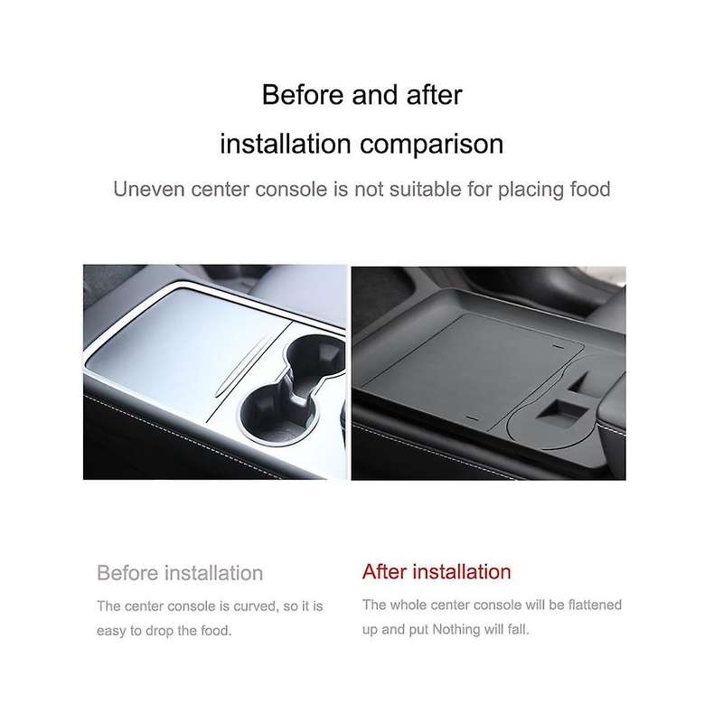 Central Control Travel Portable Organizer Tray Food Desk Table for Model 3/y 2021-2023 Accessories