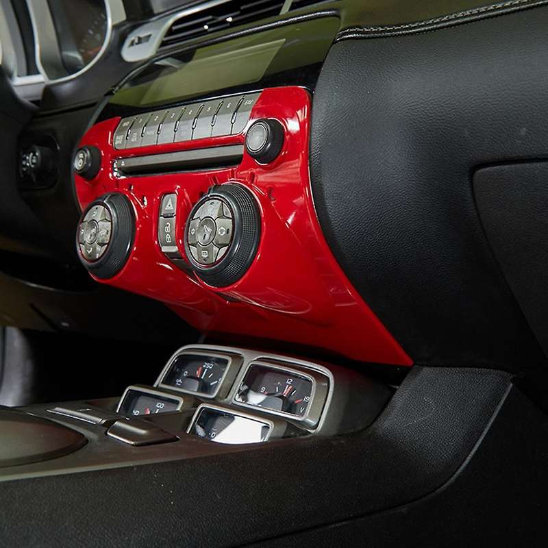 Central Control Panel Frame Trim ABS Accessories for 2010 2011 2012 2013 2014 2015 (Red)