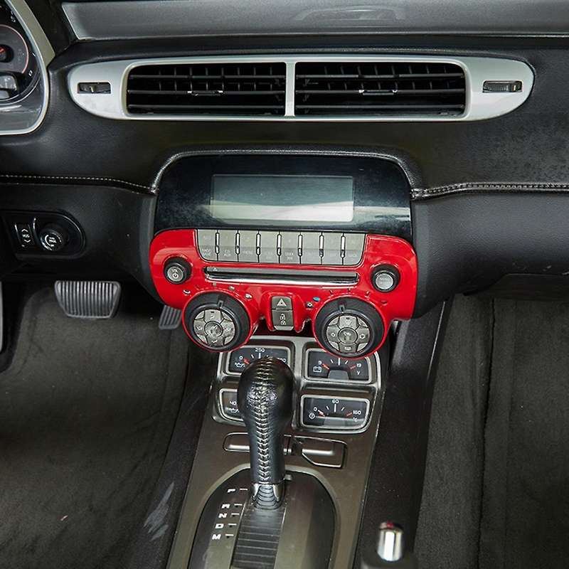 Central Control Panel Frame Trim ABS Accessories for 2010 2011 2012 2013 2014 2015 (Red)