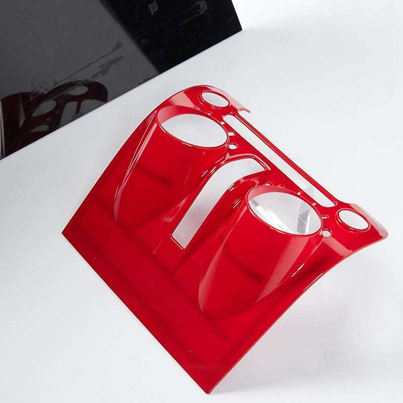 Central Control Panel Frame Trim ABS Accessories for 2010 2011 2012 2013 2014 2015 (Red)