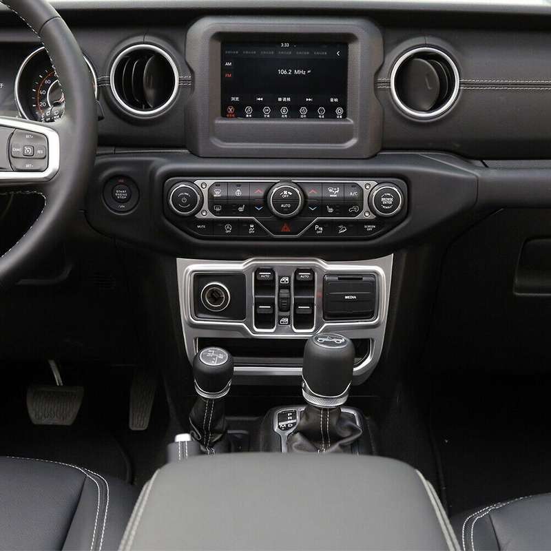 Central Control Panel Trim Decoration Cover Window Control Panel for Wrangler JL 18+