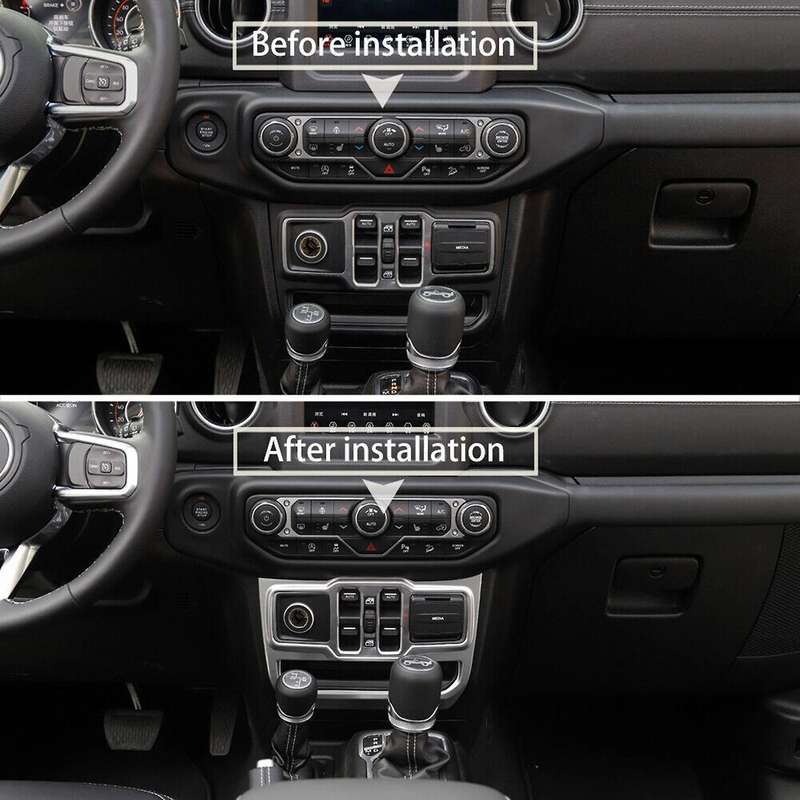 Central Control Panel Trim Decoration Cover Window Control Panel for Wrangler JL 18+