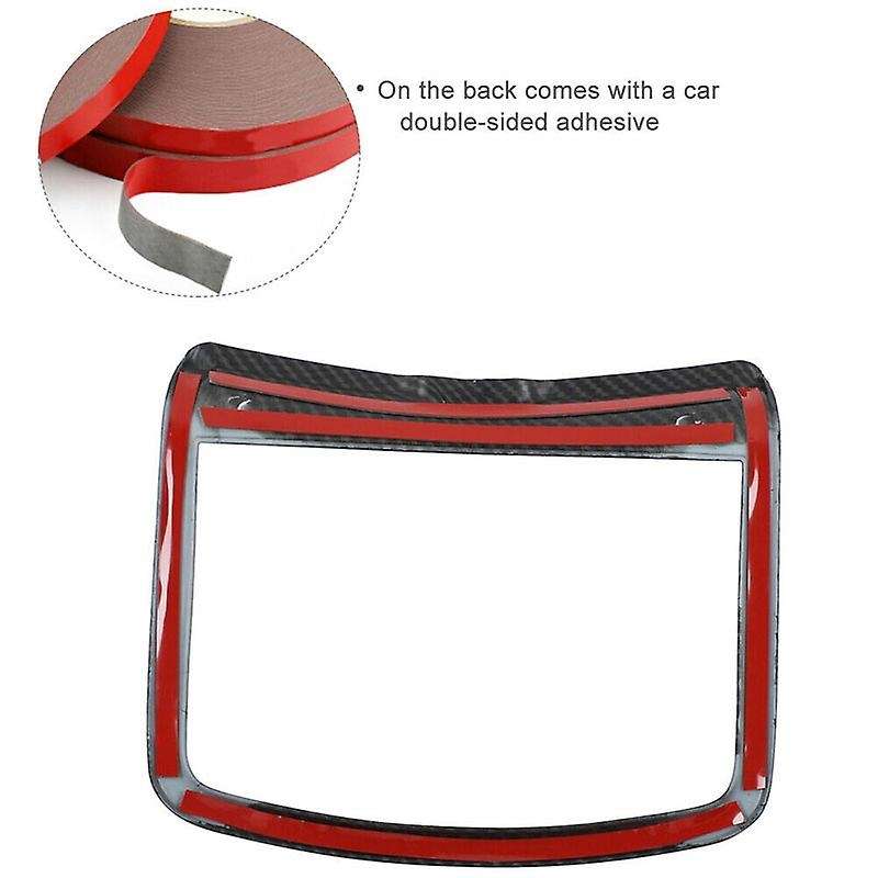 Central Cup Holder Cover Frame Bezels Trim Sticker ABS for Charger 300C 2011-2020 (Carbon Fiber Blac