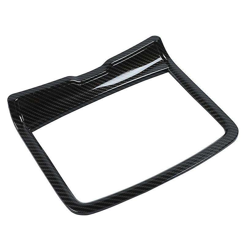 Central Cup Holder Cover Frame Bezels Trim Sticker ABS for Charger 300C 2011-2020 (Carbon Fiber Blac