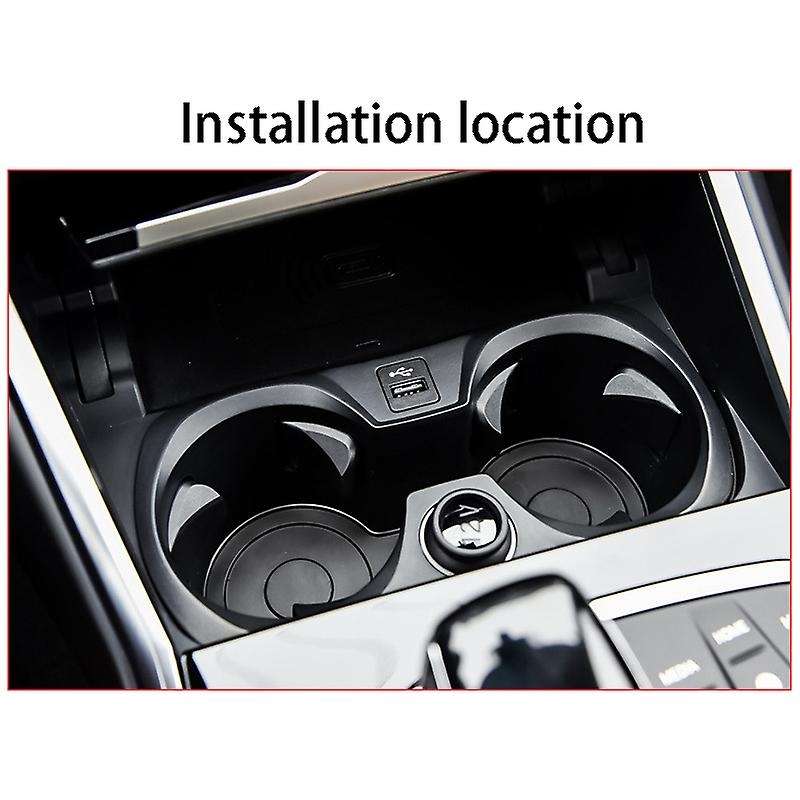 Central Control Water Cup Holder Panel Cover Trim ABS Chrome fit for 3 Series G20 G28 2020 ABS