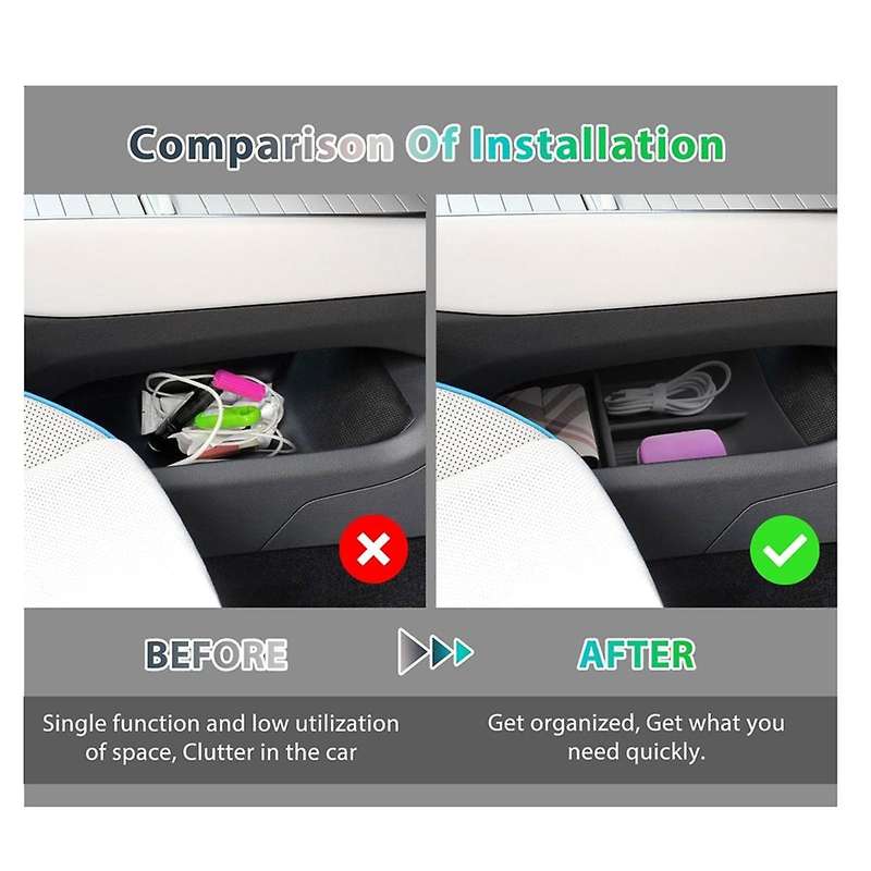 Centre Console Lower Organiser for ID.7 ID7 2024 Storage Box Tray Interior Accessories