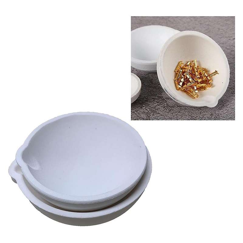 Ceramic Crucible Bowl, 4 Pcs 250g Quartz Melting Dishes Pot for Melting Casting Refining Gold Silver