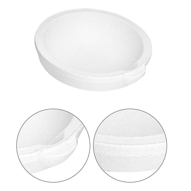 Ceramic Crucible Bowl, 4 Pcs 250g Quartz Melting Dishes Pot for Melting Casting Refining Gold Silver