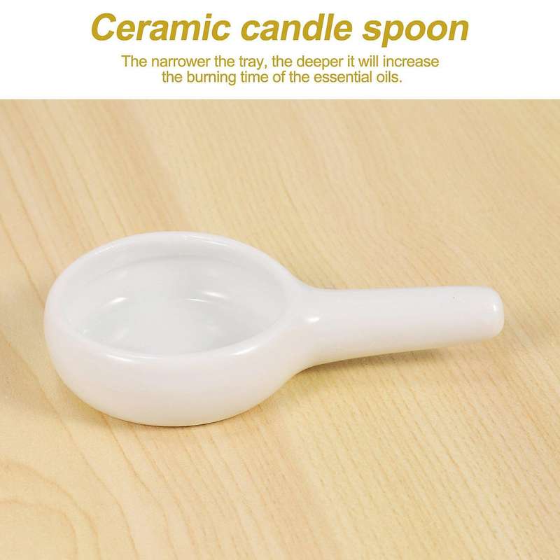 Ceramic Candle Holder Oil Burner, Essential Oil Diffuser Furnace White 2 - Pattern