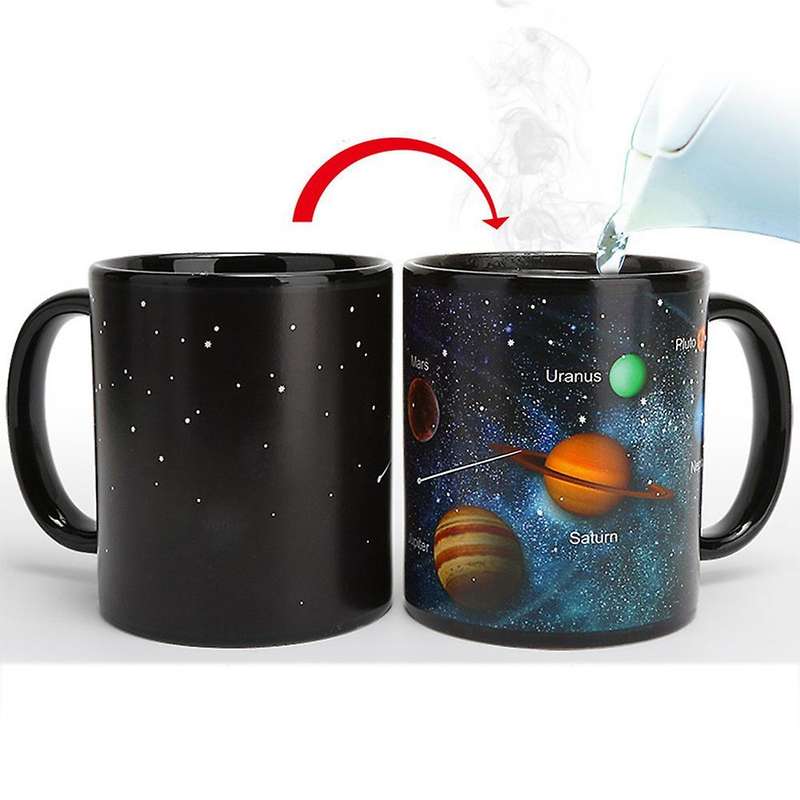 Ceramic Cups Changing Color Mug Milk Coffee Mugs Friends Gifts Student Breakfast Cup Star Solar Syst