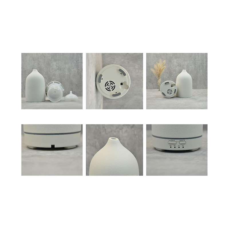 Ceramic Diffuser Automatic Small Humidifier Hotel Colorful Lights Diffuser Ceramic Aromatherapy Mac