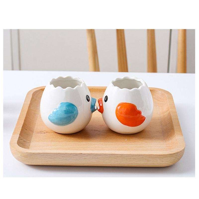 Ceramic Egg White Protein Separator Household Egg Yolk Filter Easy to Clean,Orange