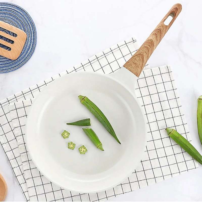 Ceramic Frying Pan Non-Stick Pans Deep Fryer Wok for Cooking Pots Round Frying Pan with Handle Kitch