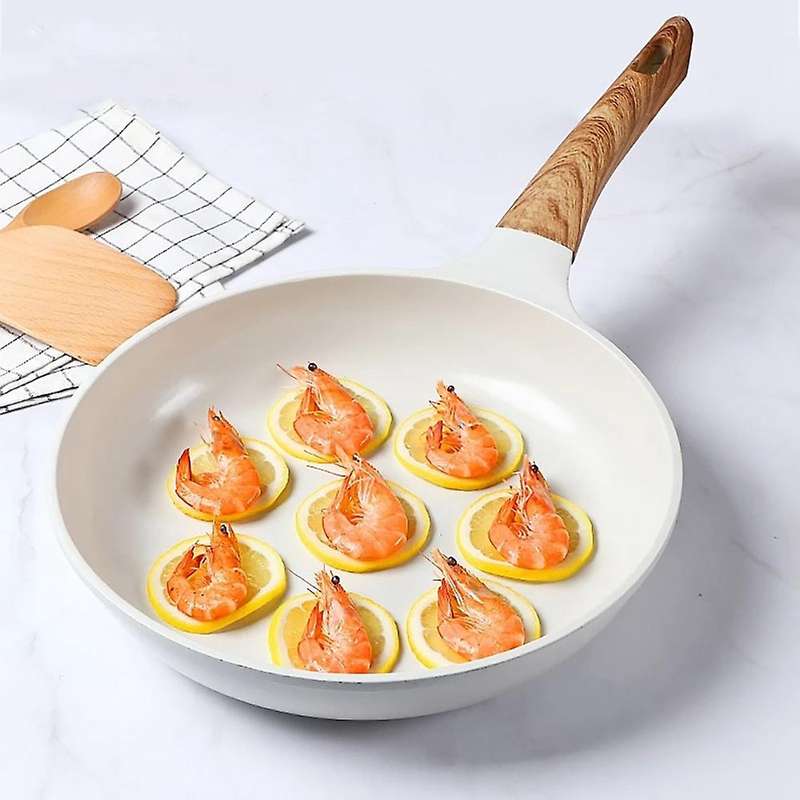 Ceramic Frying Pan Non-Stick Pans Deep Fryer Wok for Cooking Pots Round Frying Pan with Handle Kitch