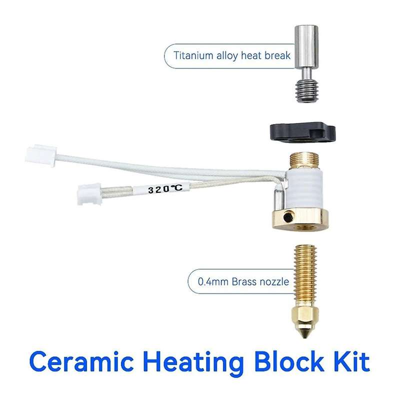 Ceramic Heating Block 320C High Tem High Flow 600mm/S High Speed Printiting 60W Heating for K1/K1 MA