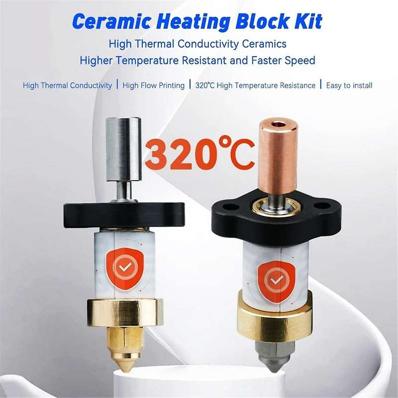 Ceramic Heating Block 320C High Tem High Flow 600mm/S High Speed Printiting 60W Heating for K1/K1 MA
