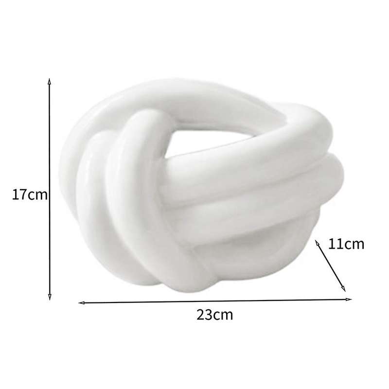 Ceramic Fun Knot Tissue Box Cover European Modern Face Tissue Holder Desktop Decorative Napkin Cases