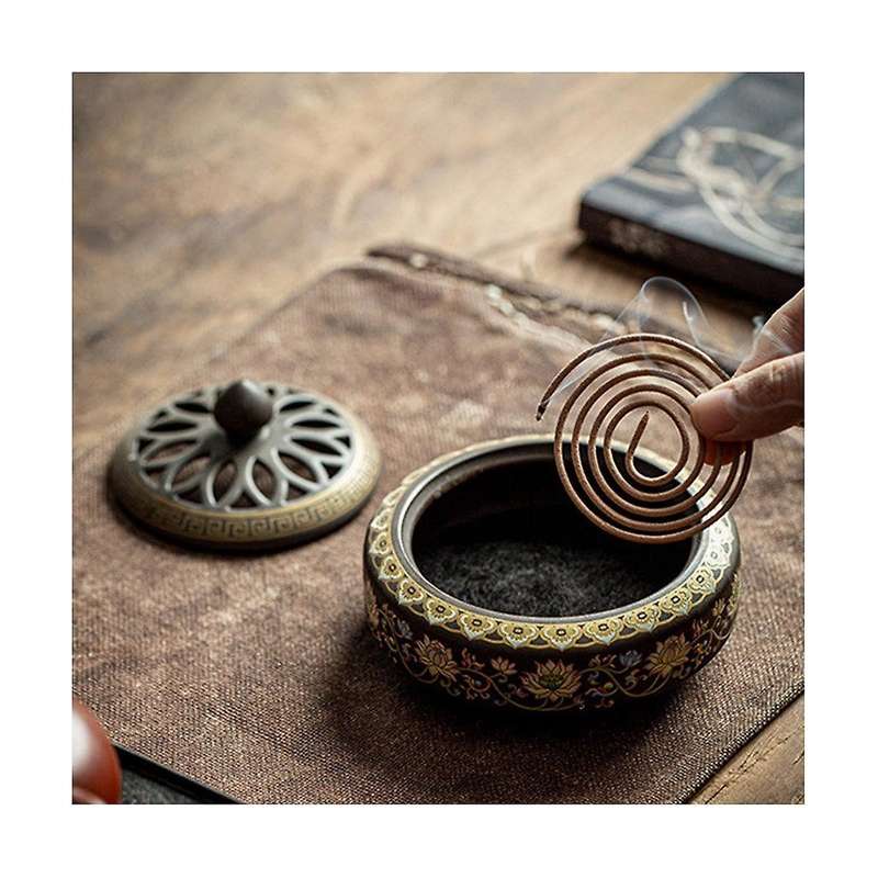 Ceramic Incense Burner Holder,coil Cones Stick Incense Home Decor Tea Room Yoga Room Desktop Orname