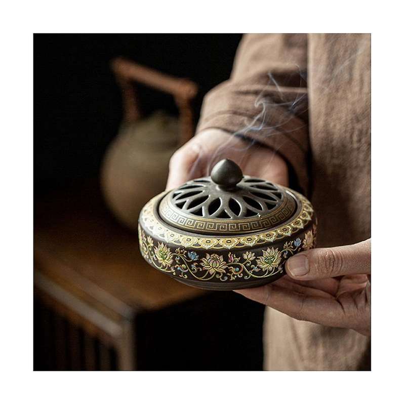 Ceramic Incense Burner Holder,coil Cones Stick Incense Home Decor Tea Room Yoga Room Desktop Orname