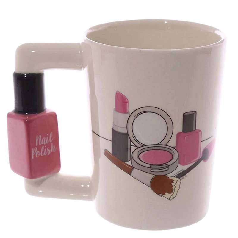 Ceramic Mugs Girl Tools Beauty Kit Nail Polish Handle Tea Coffee Mug Cup Personalized Mugs for Women