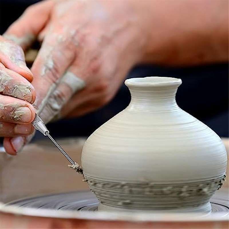 Ceramic Needle Shaped Clay Carving Tool,Stainless Steel Clay Needle Polymer Detail Pottery Tool Kit,