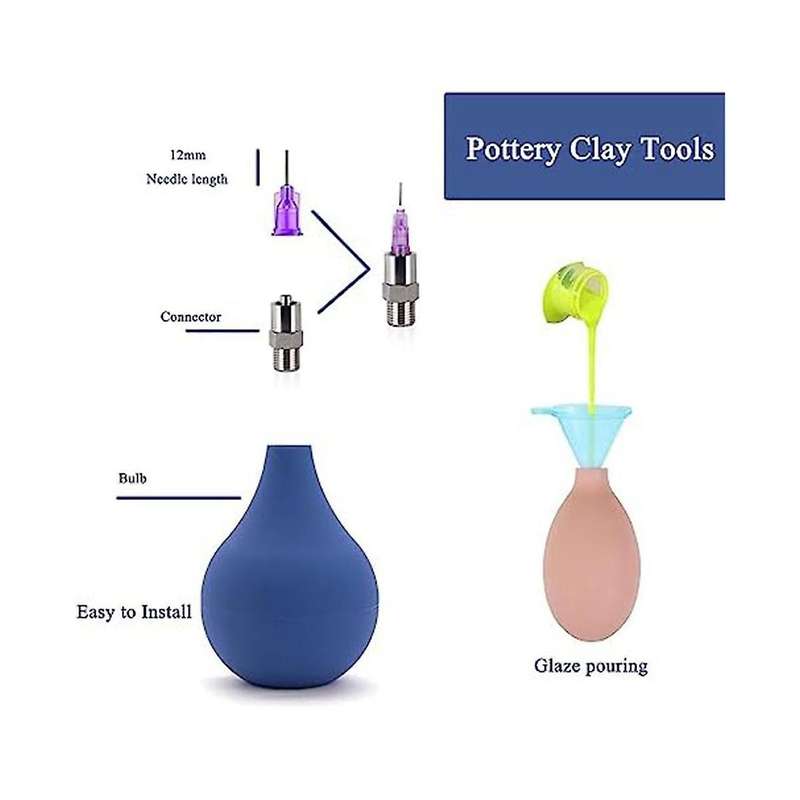 Ceramic Precision Tip Applicator Bottle for Clay Tools for Clay Supplies with Needle and Filling Fun