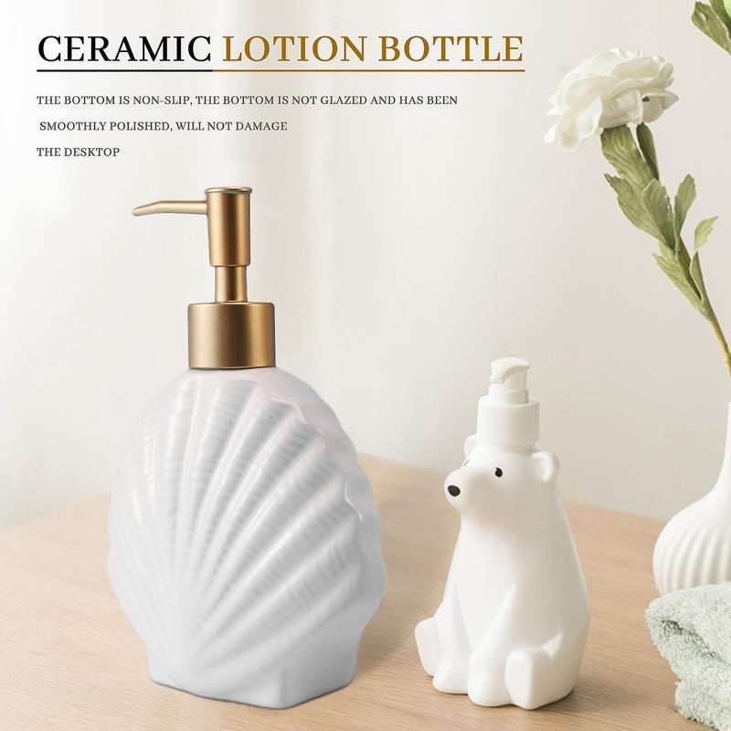Ceramic Soap Dispenser,liquid Soap Bottle,lotion Hand-sanitizer Bottles,nordic Style Press Lotion B