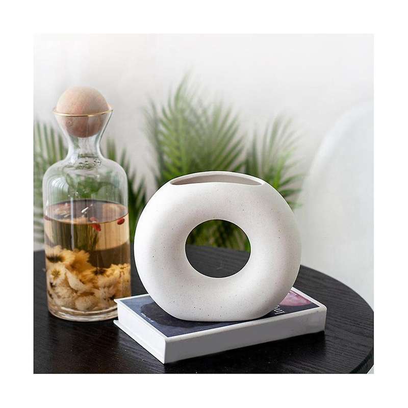 Ceramic Vase Flower Vases for Living Room Centerpiece Dining Table Bookshelf Kitchen Office Decorat