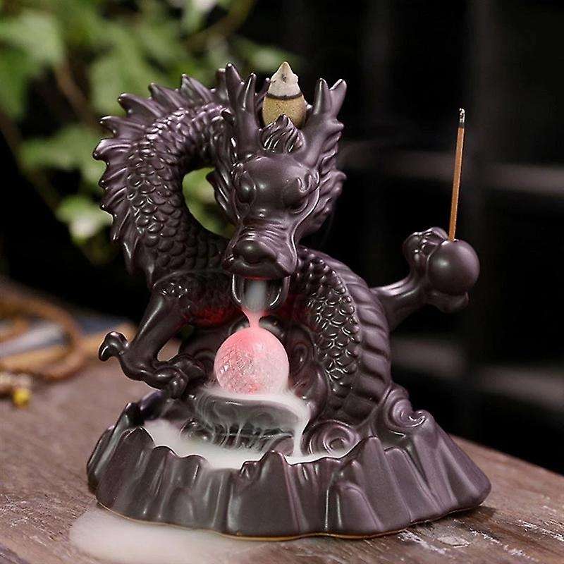 Ceramics Aroma Therapy Dragon Incense Burner Backflow Antique Incense Holder