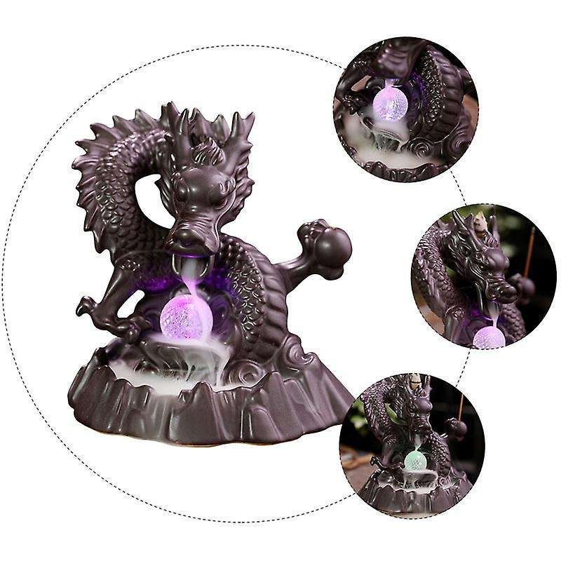 Ceramics Aroma Therapy Dragon Incense Burner Backflow Antique Incense Holder