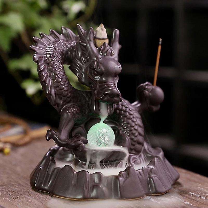 Ceramics Aroma Therapy Dragon Incense Burner Backflow Antique Incense Holder