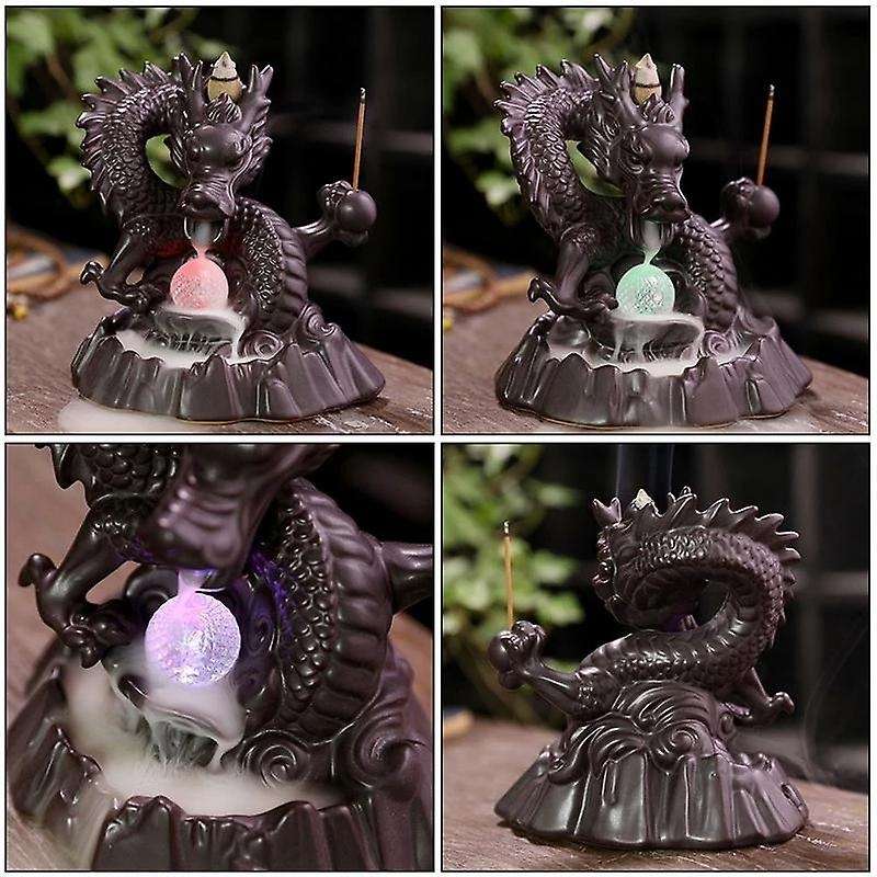 Ceramics Aroma Therapy Dragon Incense Burner Backflow Antique Incense Holder